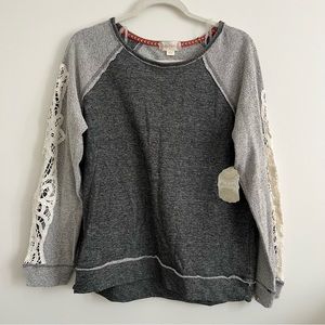 NWT Alter’d State Lace Embroidered Sleeve Top